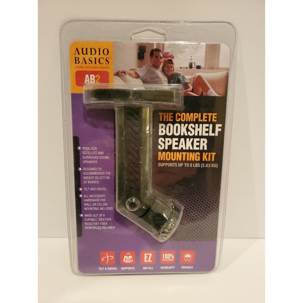 NEW Bookshelf Ceiling Speaker Mounting‎ Kit OmniMount AB2-B Audio Basics  BLACK